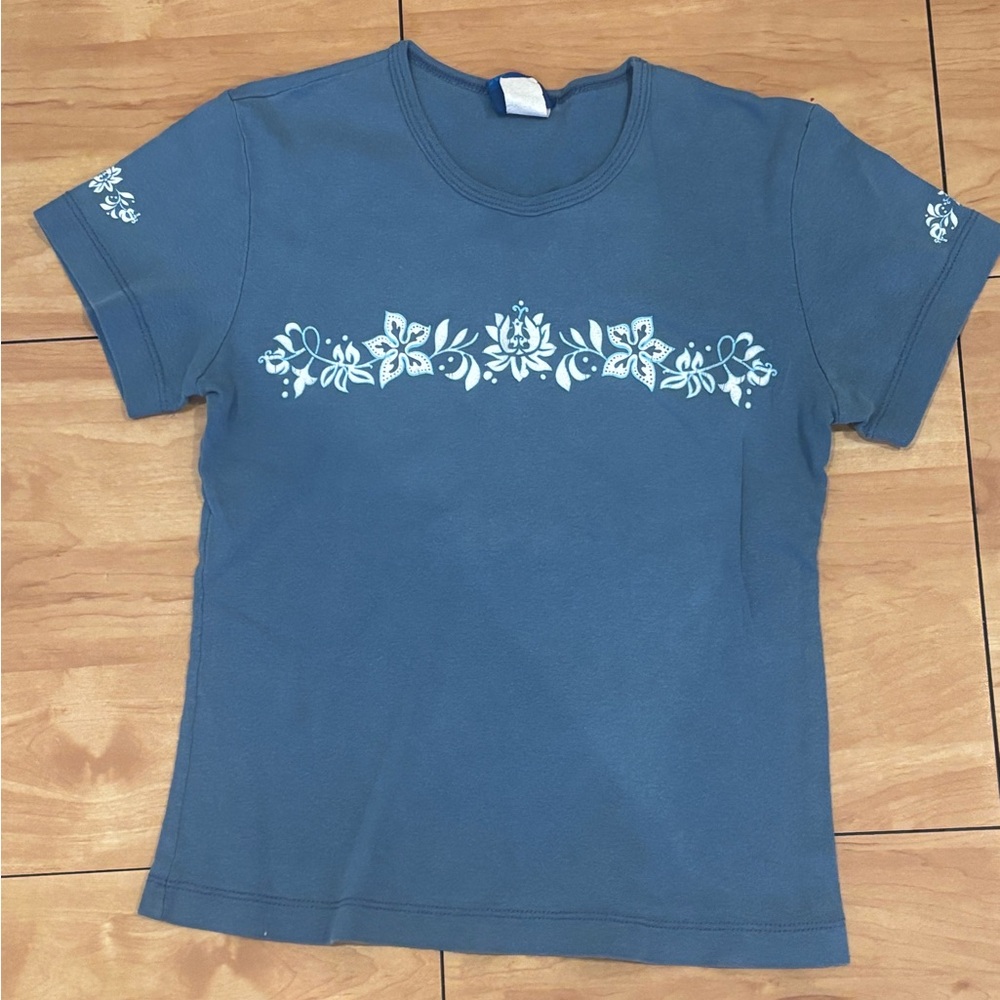 VENUS Blue Floral Kids Tee